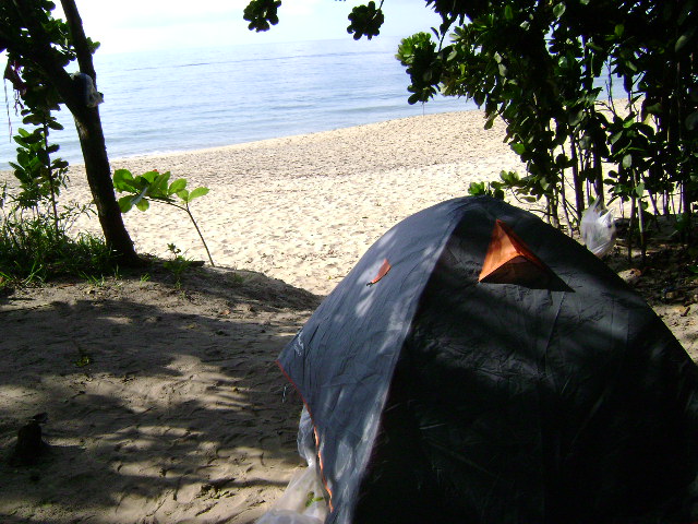 Barraca no acampamento da Praia do Bonente - Ubatuba